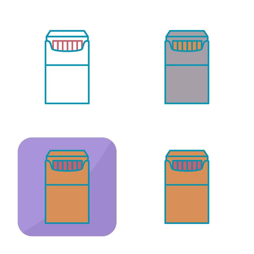 Unique Packet of Cigarettes Vector Icon