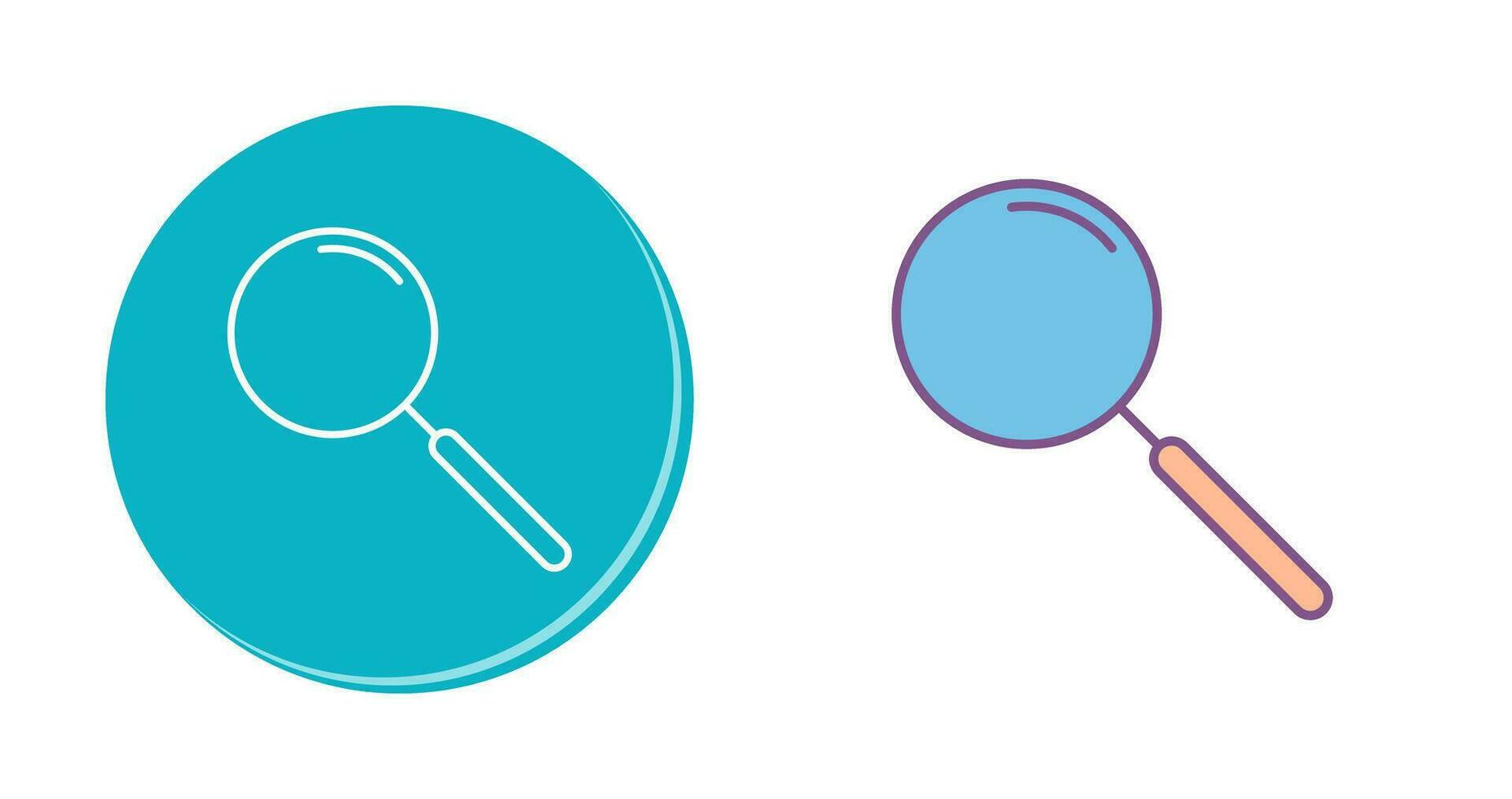 Unique Search Vector Icon