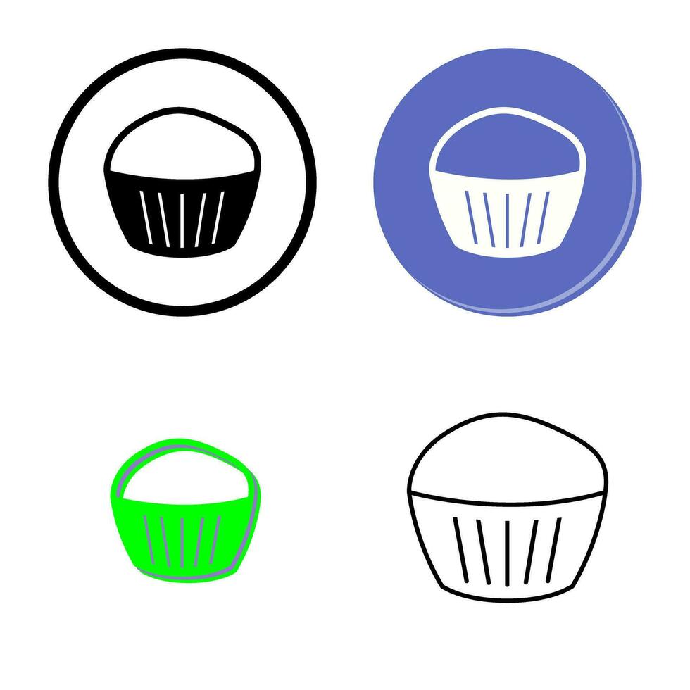 icono de vector de muffin de chocolate