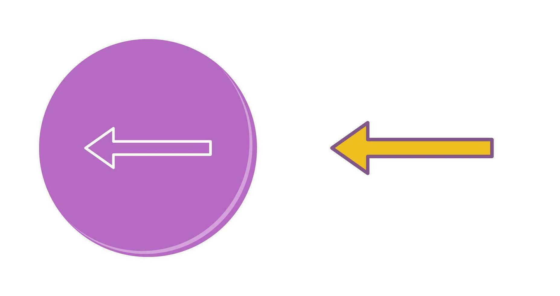 Unique Left Arrow Vector Icon