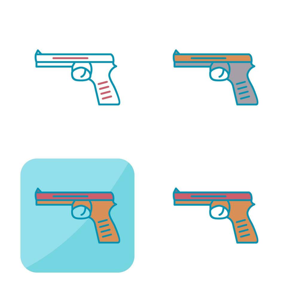 icono de vector de pistola única