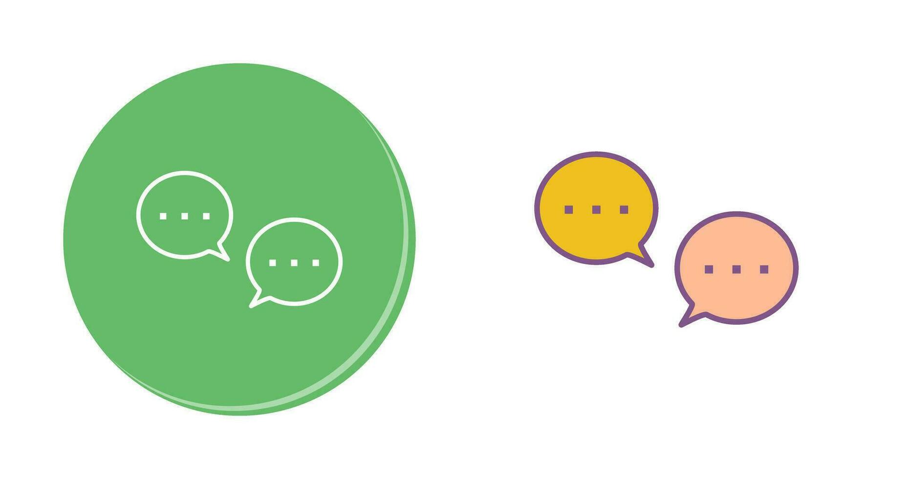 Unique Conversation Bubbles Vector Icon