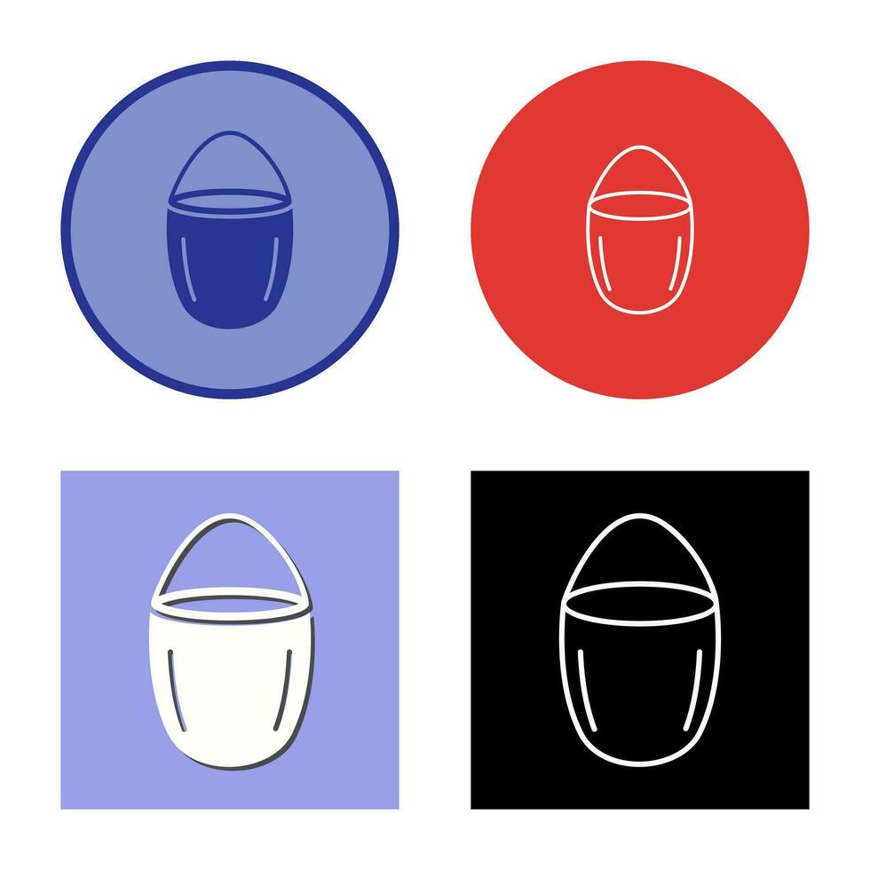 Unique Water Bucket Vector Icon