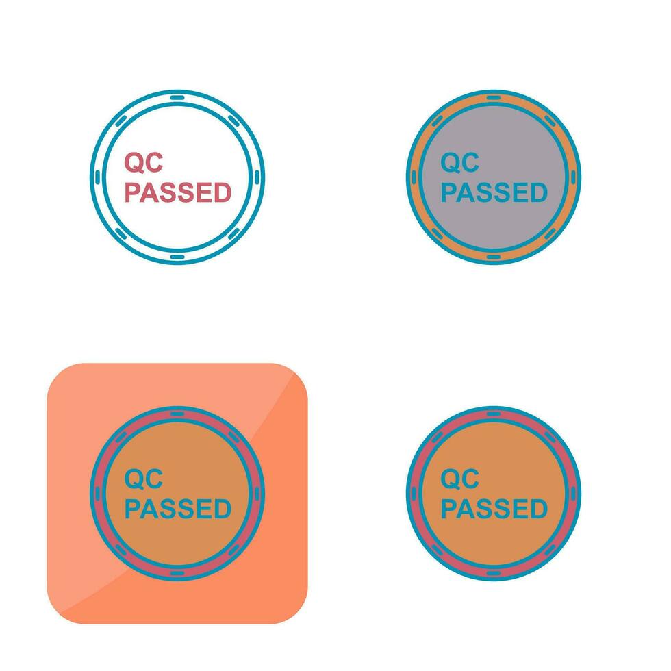 Unique QC Passed Vector Icon