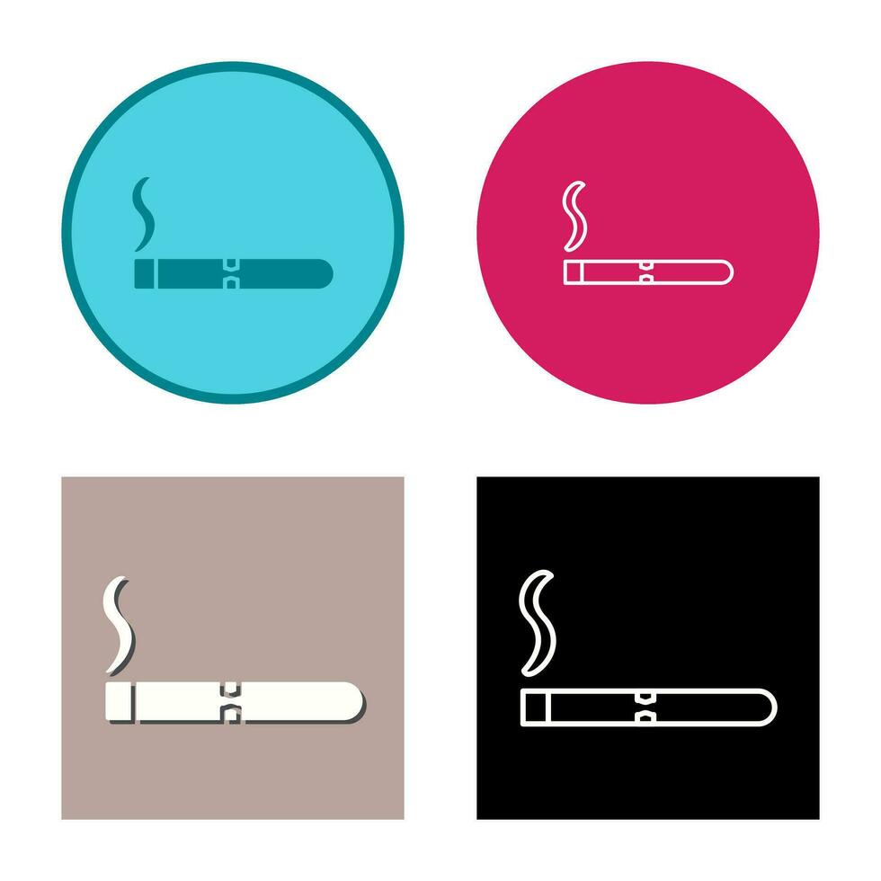 Unique Lit Cigar Vector Icon