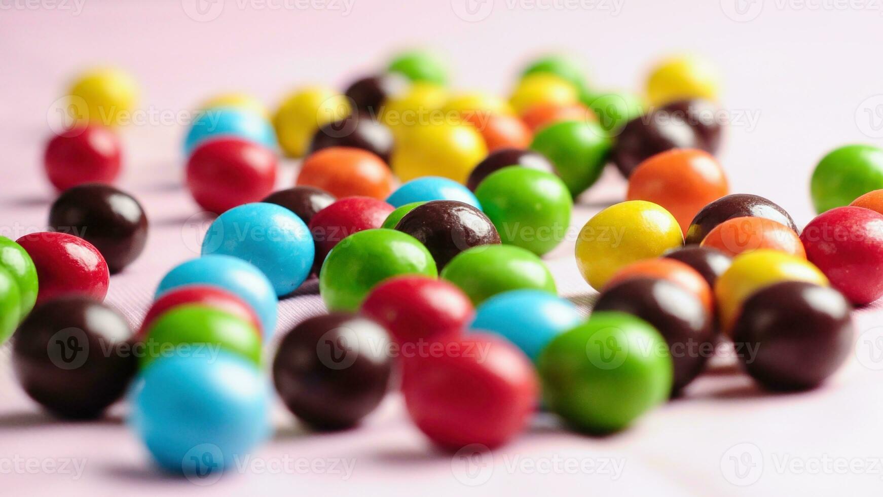 Colorful round candies photo