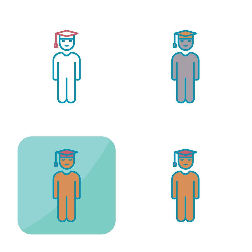 Unique Student Standing Vector Icon