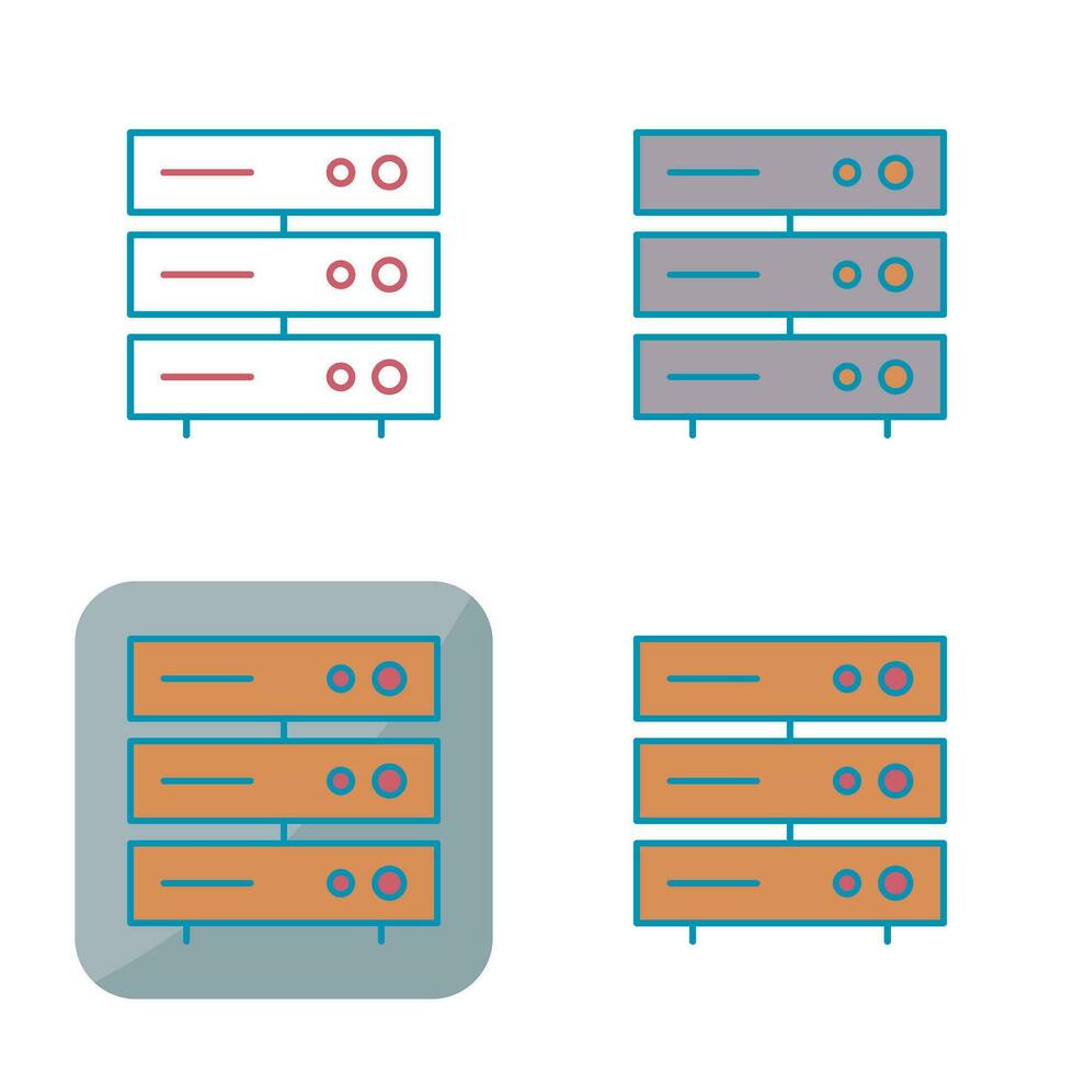 Unique Server Network Vector Icon