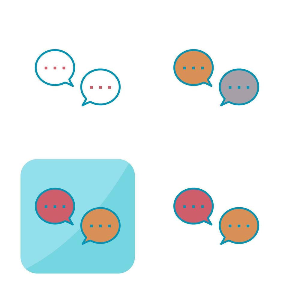 Unique Conversation Bubbles Vector Icon