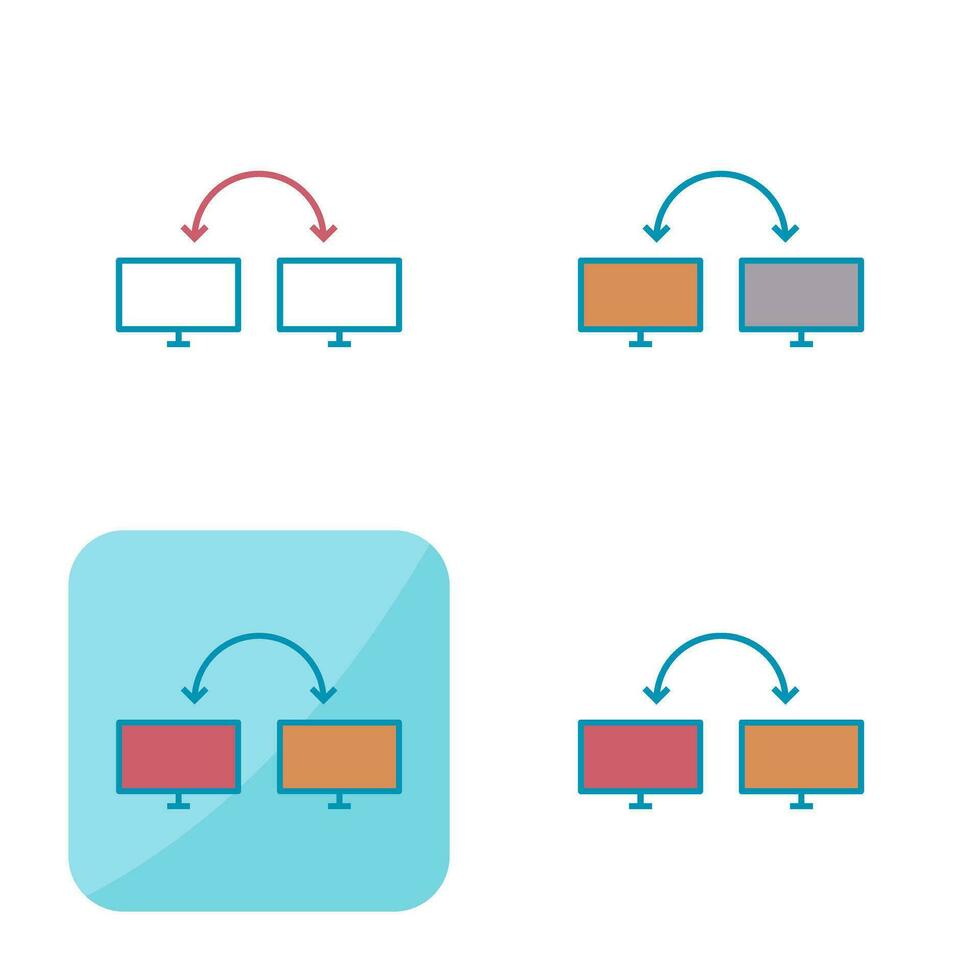 icono de vector de sistemas conectados únicos