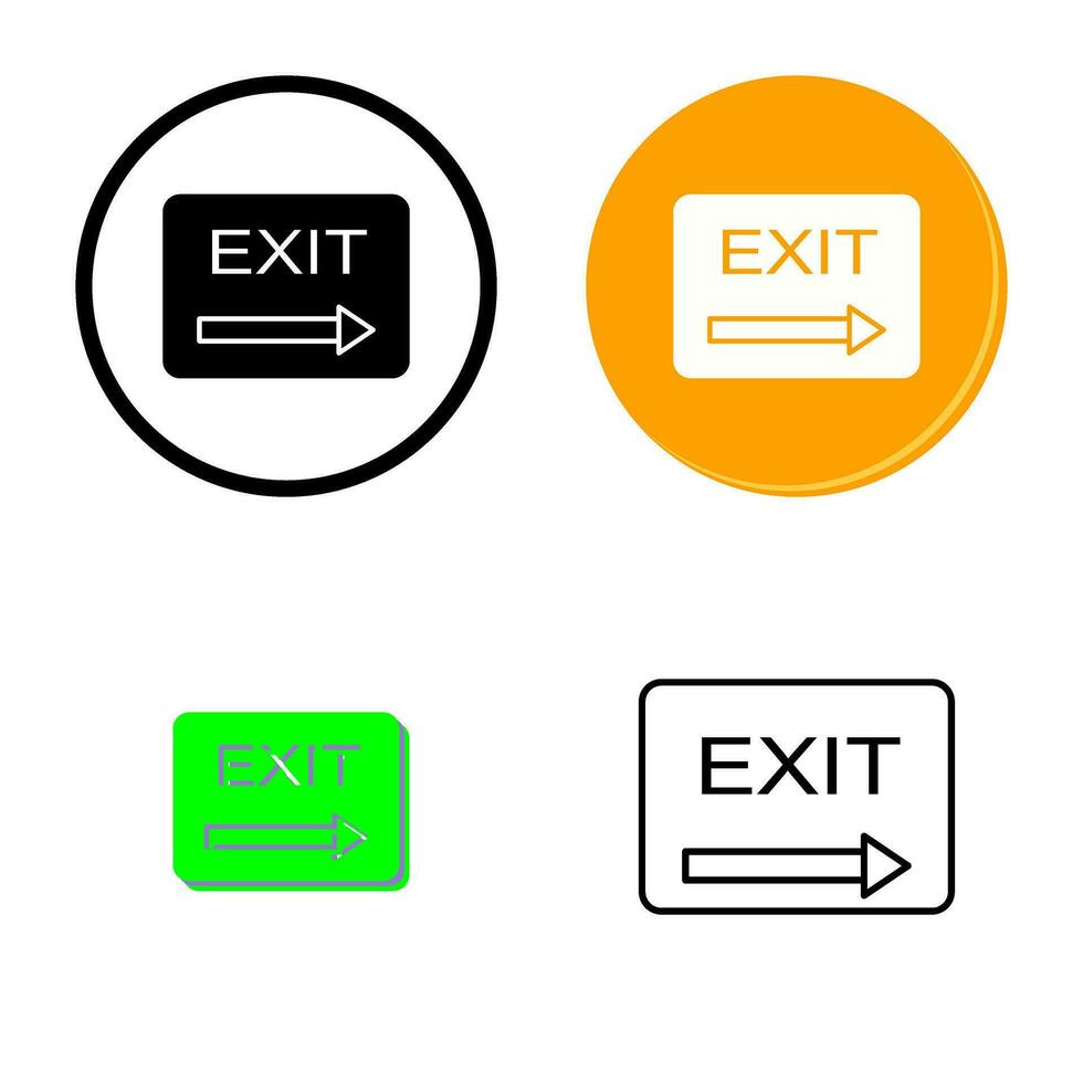 Unique Exit Vector Icon