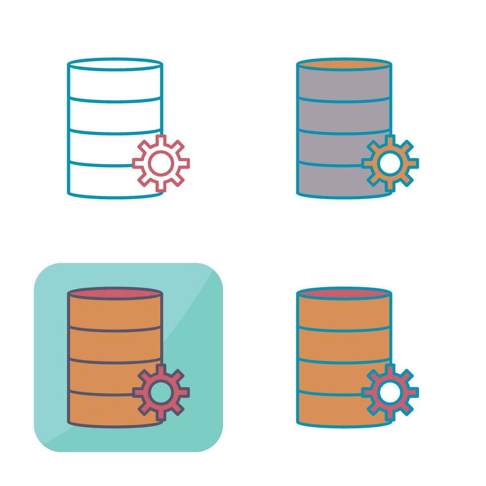 Unique Database Management Vector Icon