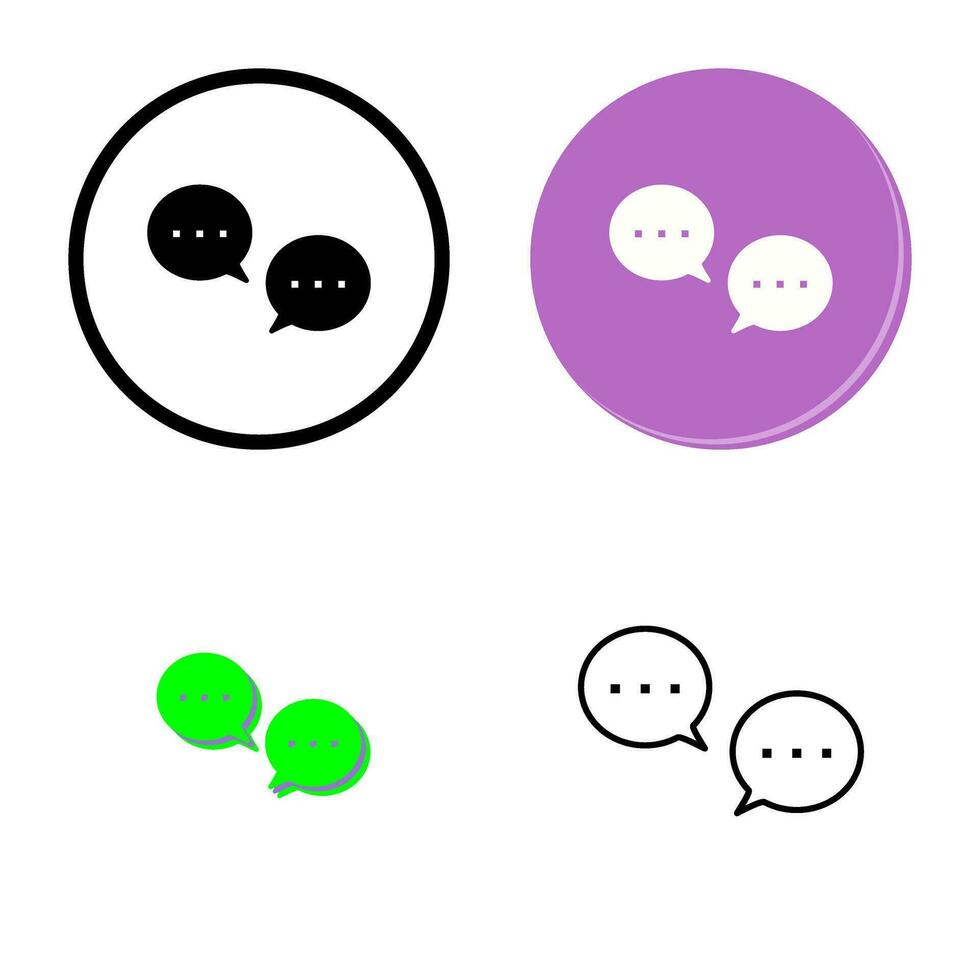 icono de vector de burbujas de conversación única