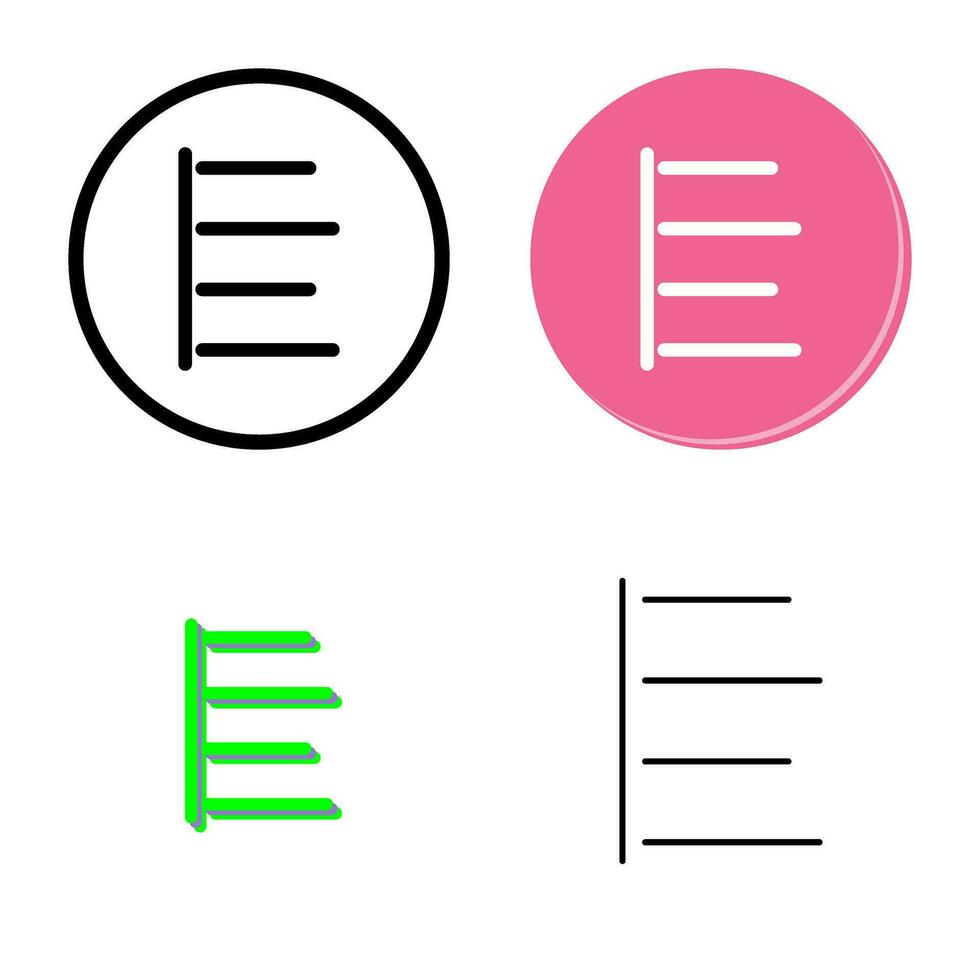 Unique Left Align Vector Icon