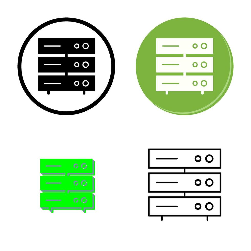 Unique Server Network Vector Icon