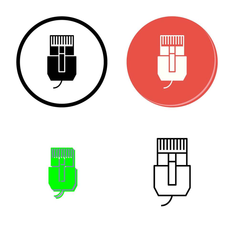 Unique Internet Cable Vector Icon