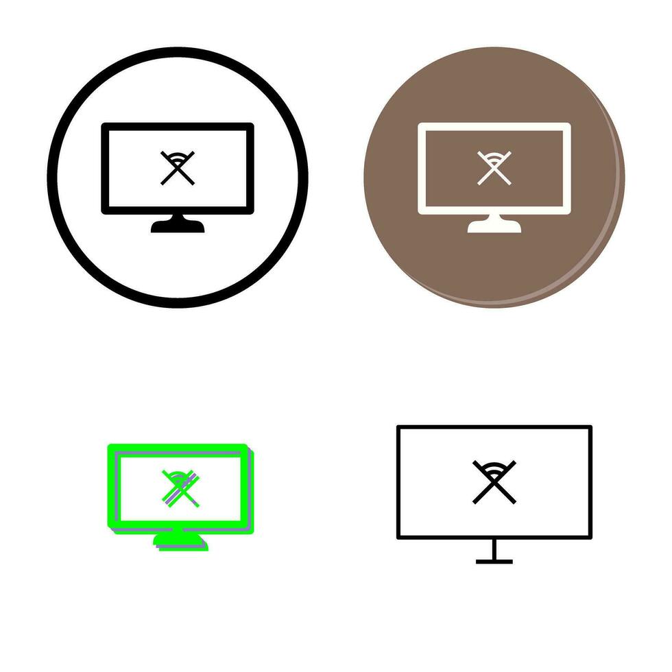 Unique Disconnected Network Vector Icon