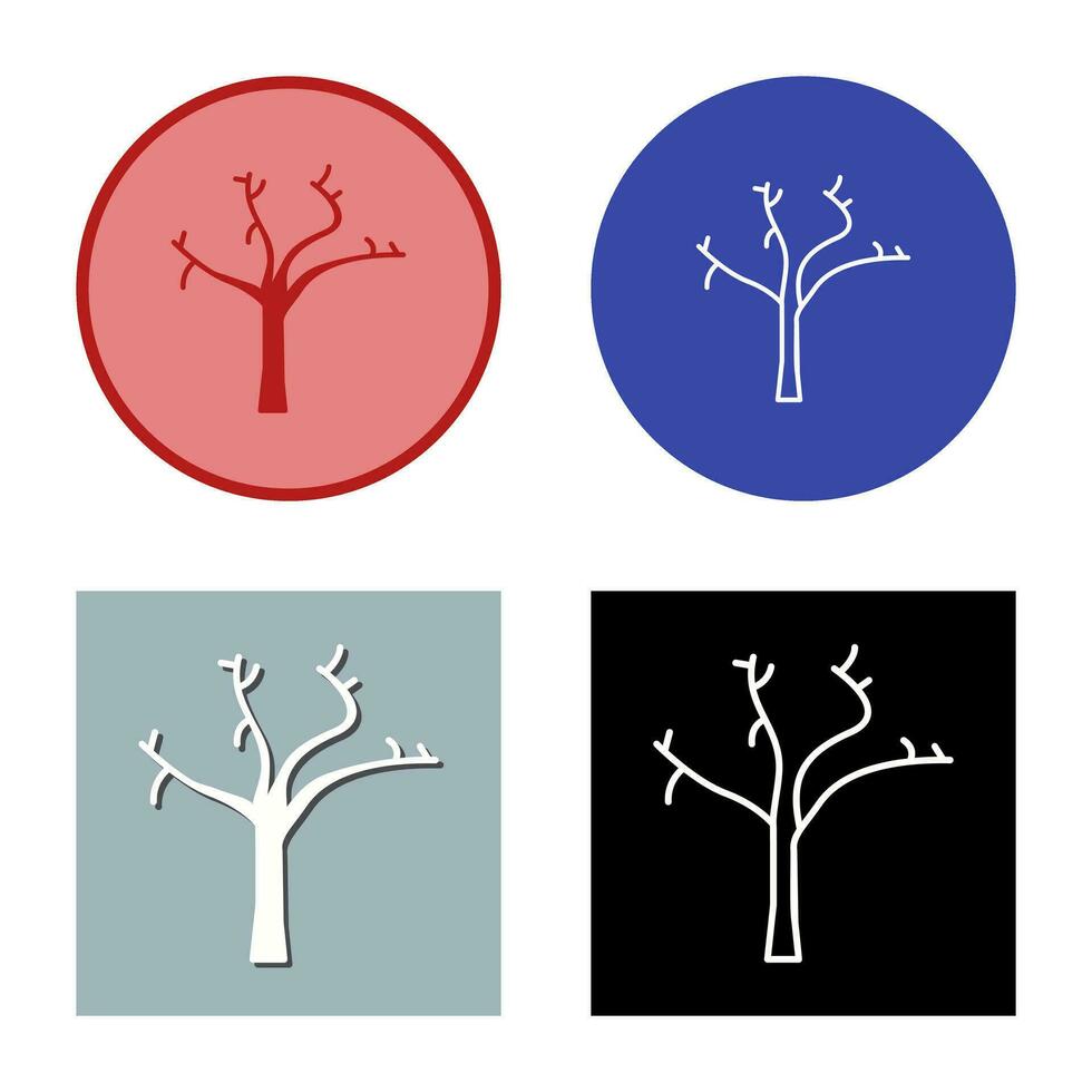 árbol sin hojas vector icono