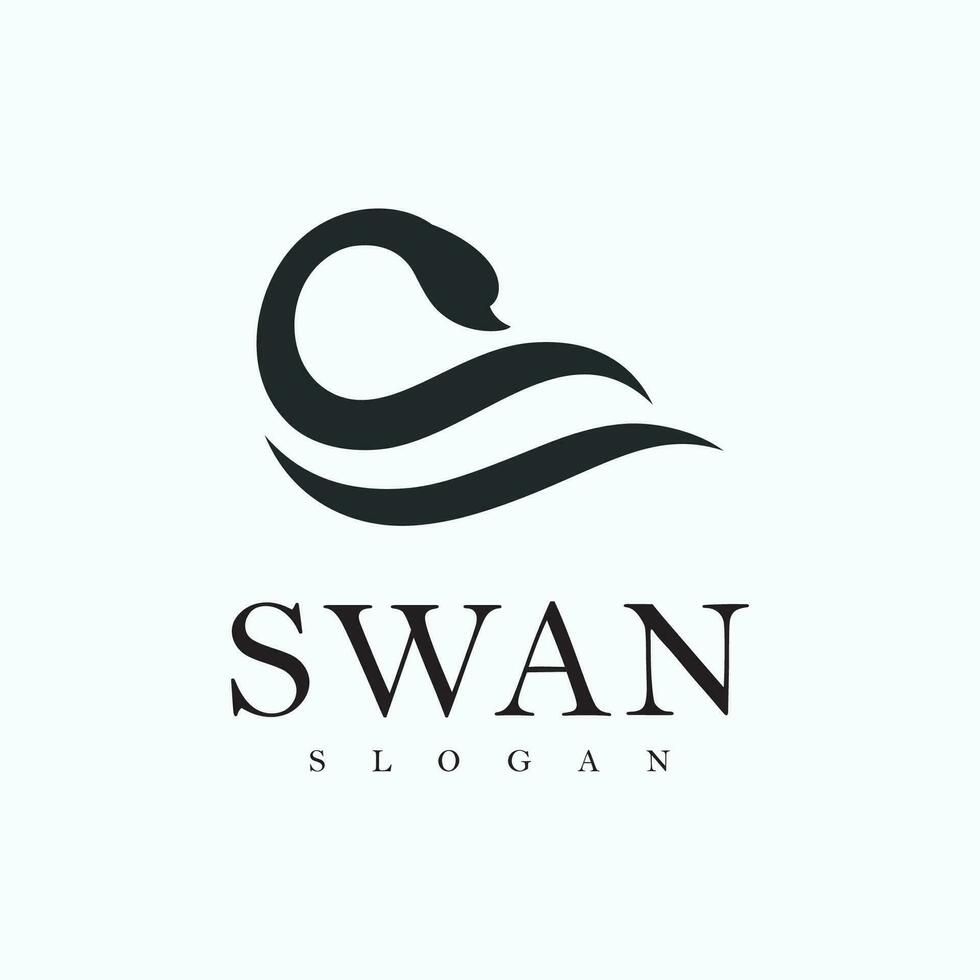Swan Logo Simple and elegant vector symbol