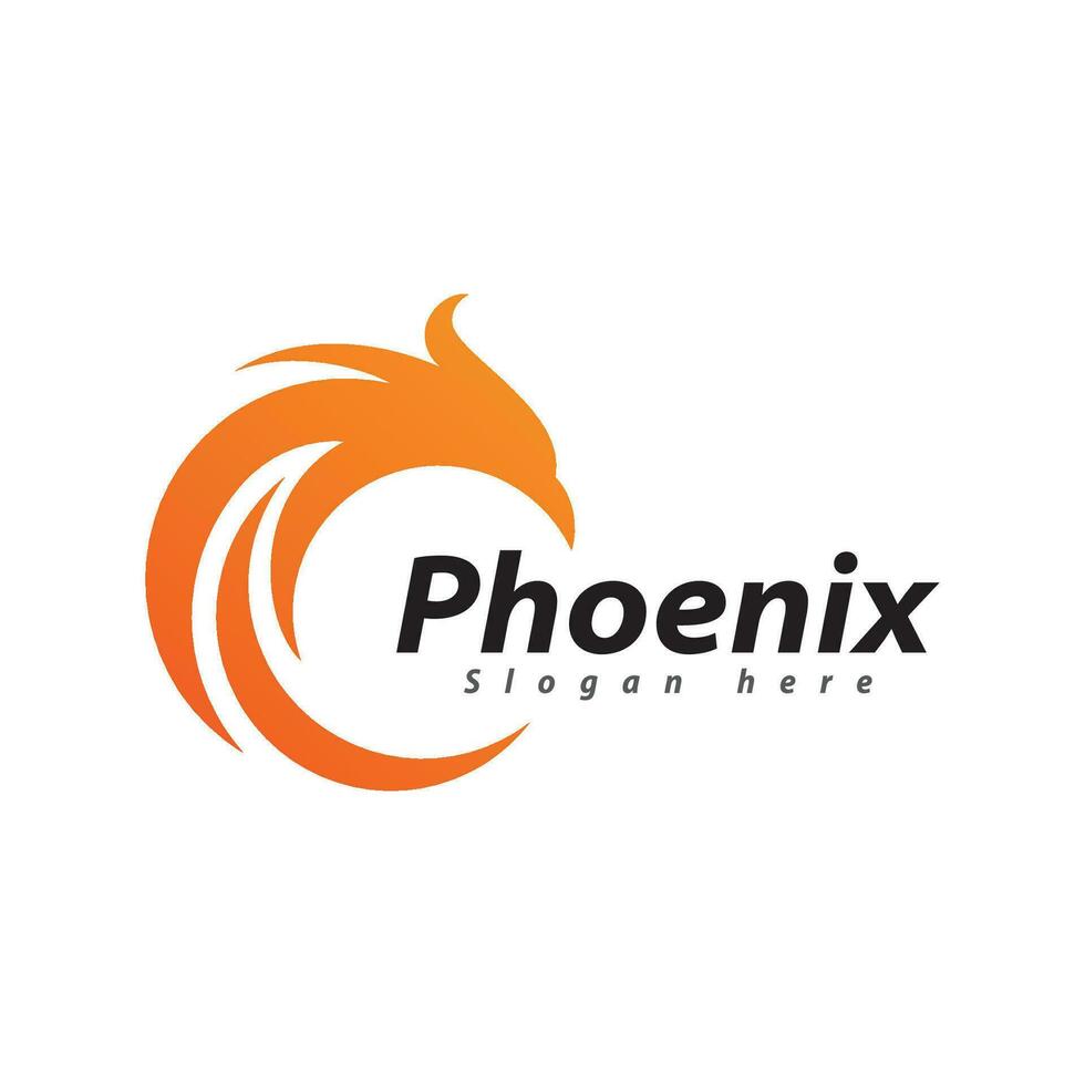 Phoenix logo design vector template.