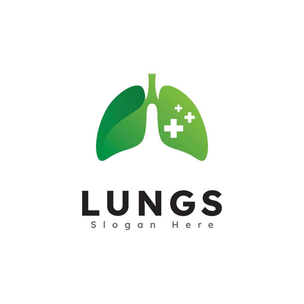 Lungs health logo icon vector illustration design