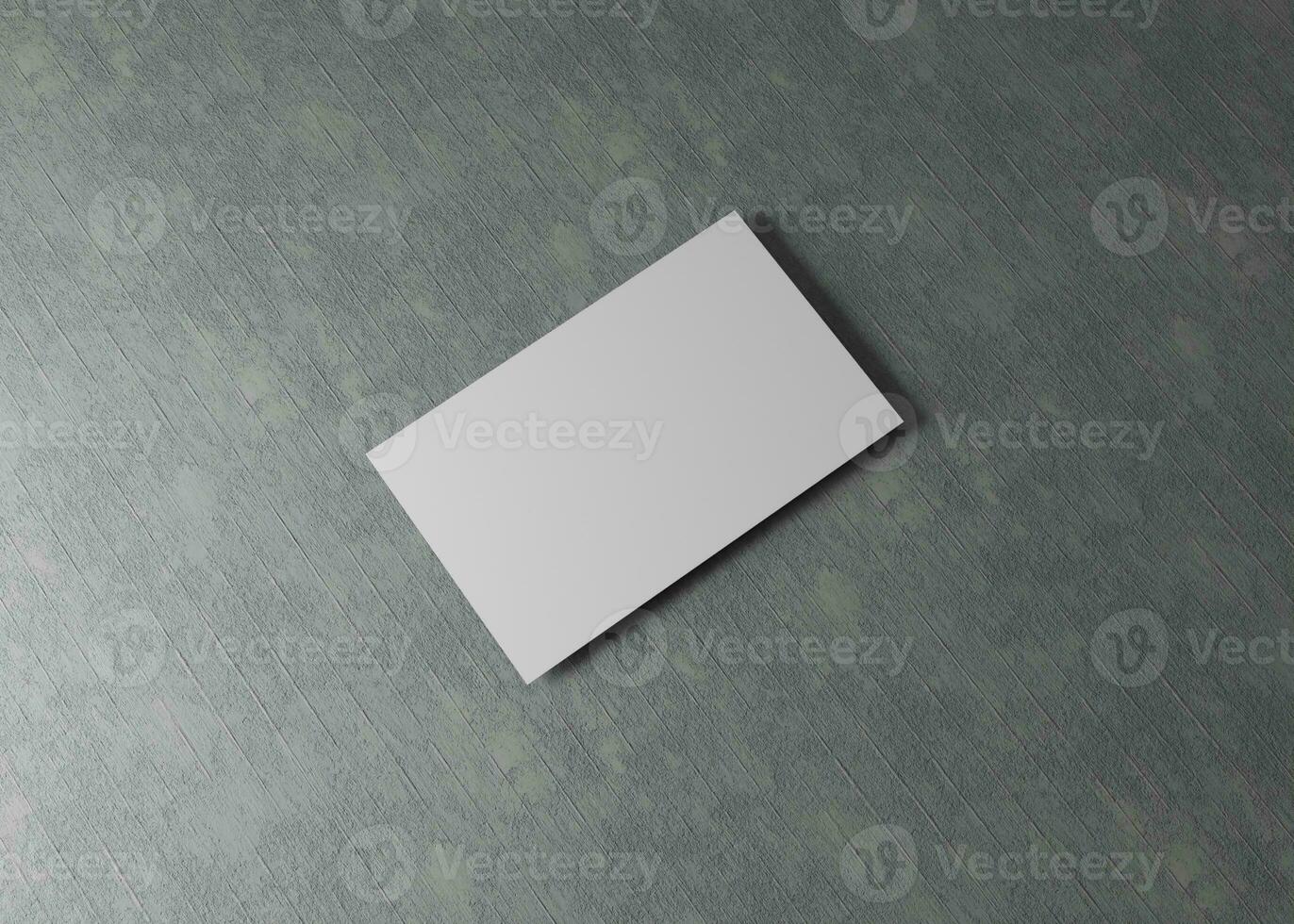 Business Card Mockup with Concrete Background photo