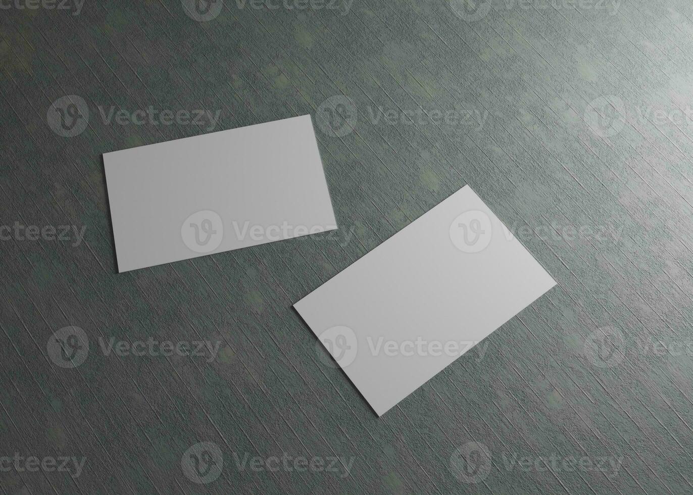 Business Card Mockup with Concrete Background photo