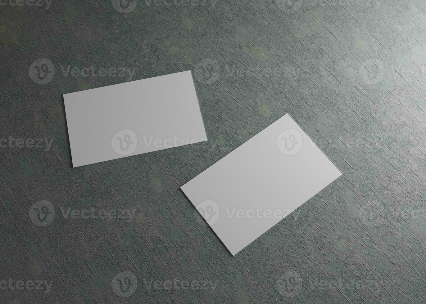 Business Card Mockup with Concrete Background photo