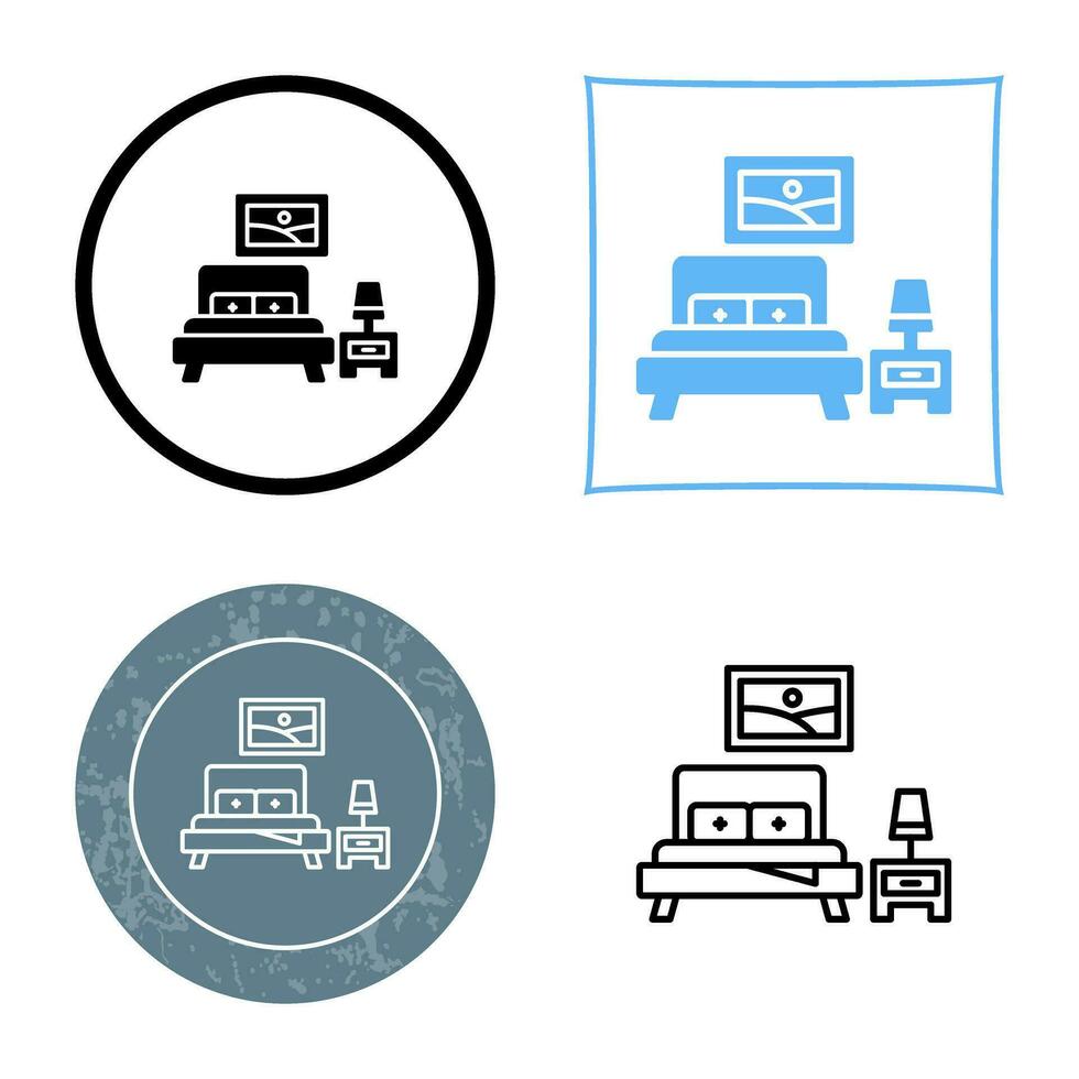 icono de vector de dormitorio