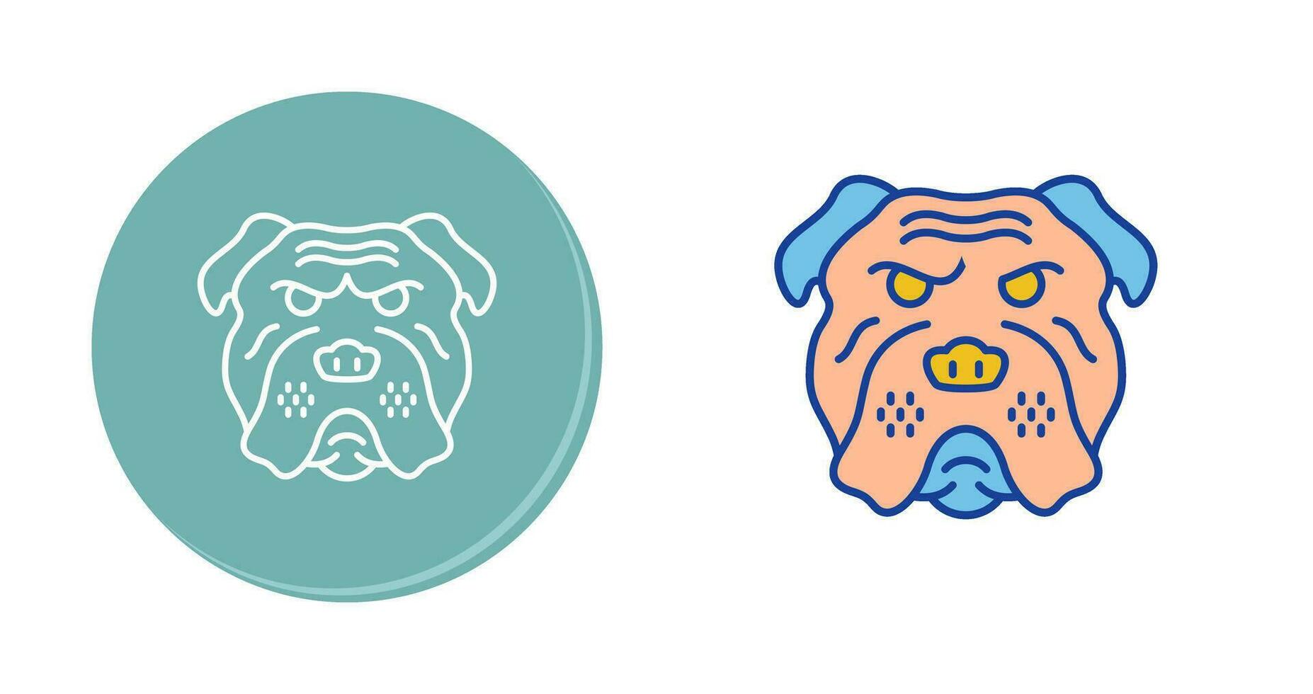 icono de vector de bulldog