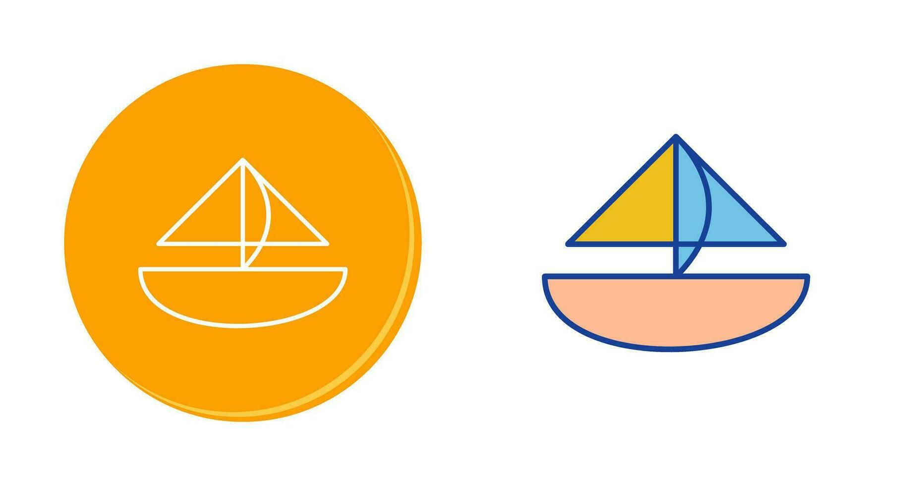 Small Yacht Vector Icon