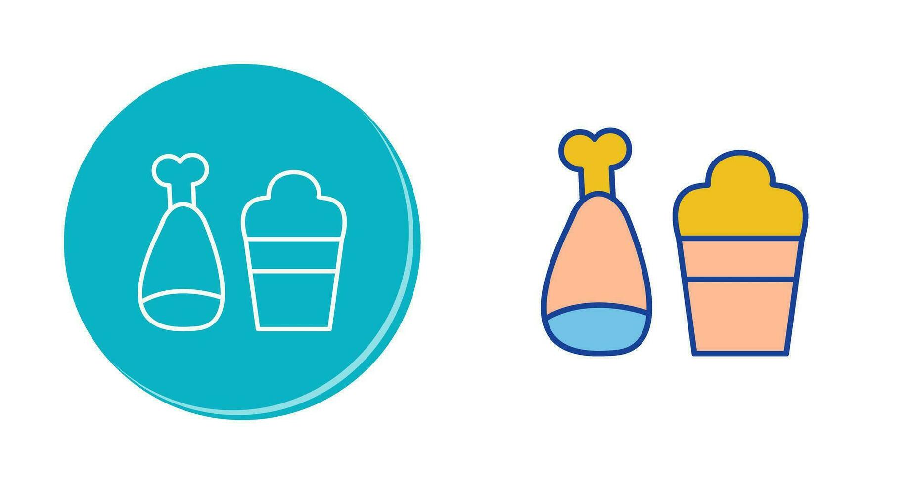 Food and Beer Vector Icon