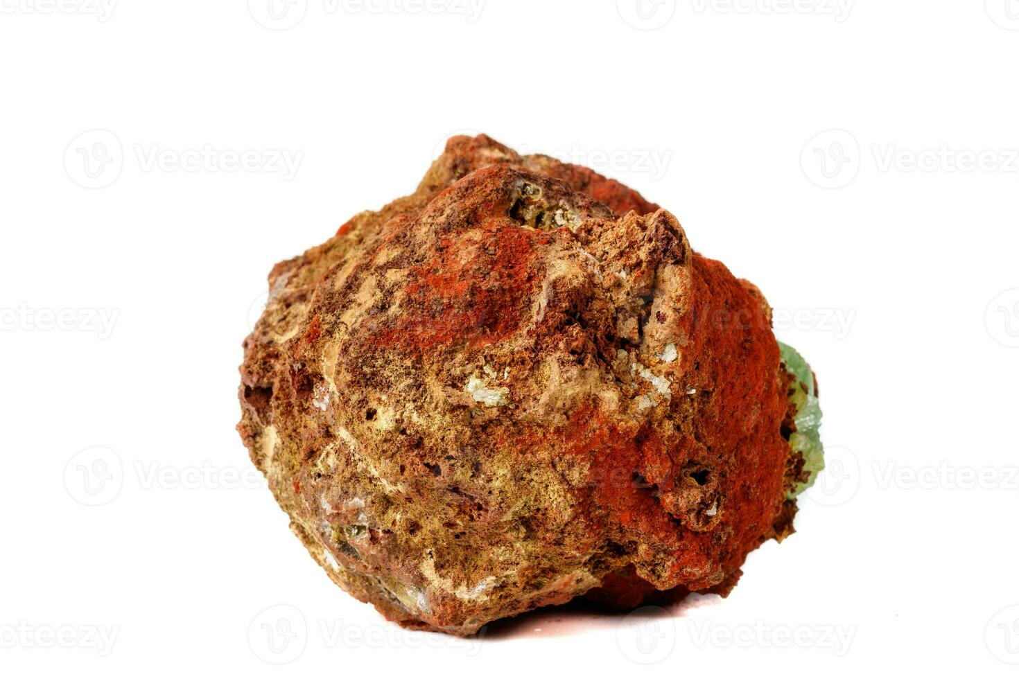 Macro mineral stone Adamite on a white background photo