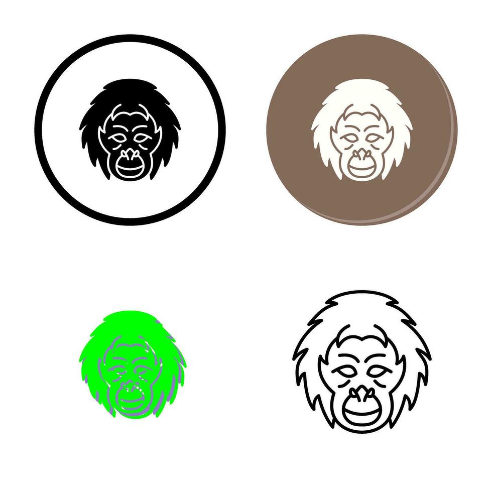 Orangutan Vector Icon