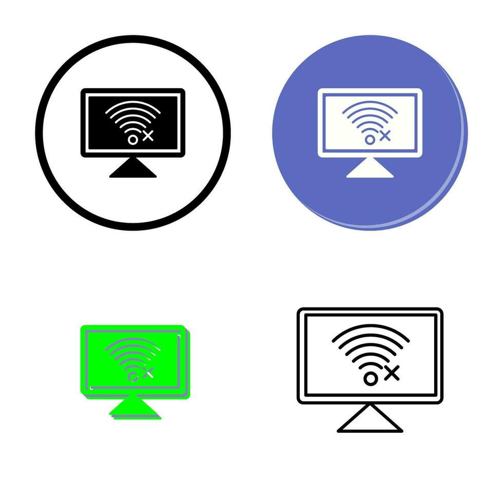 Disconnected Network Vector Icon