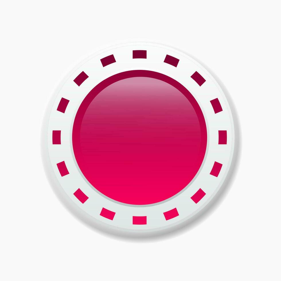 Red glossy button vector