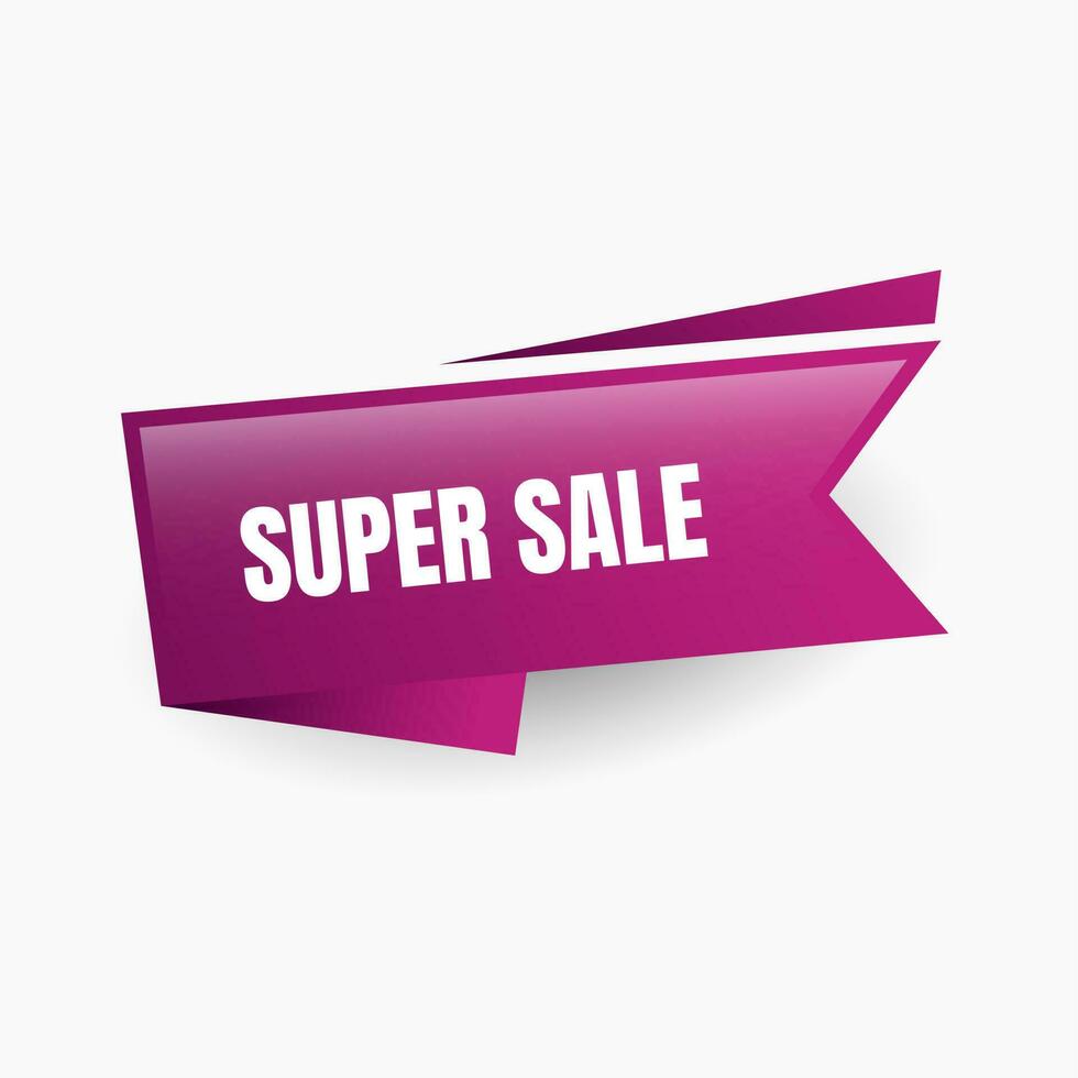 Sale banner with super sale text vector