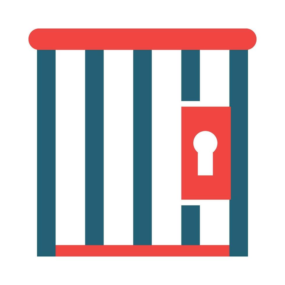 Jail Vector Glyph Two Color Icon For Personal And Commercial Use.