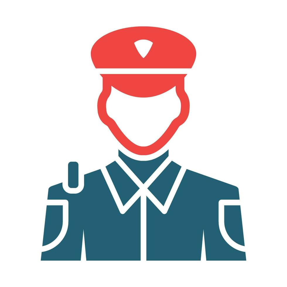 Police Vector Glyph Two Color Icon For Personal And Commercial Use.