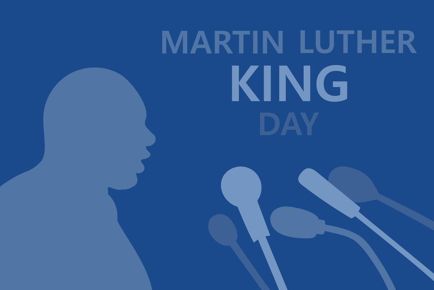Martin Luther King Jr. Day banner. MLK Day blue vector background. Happy MLK day.