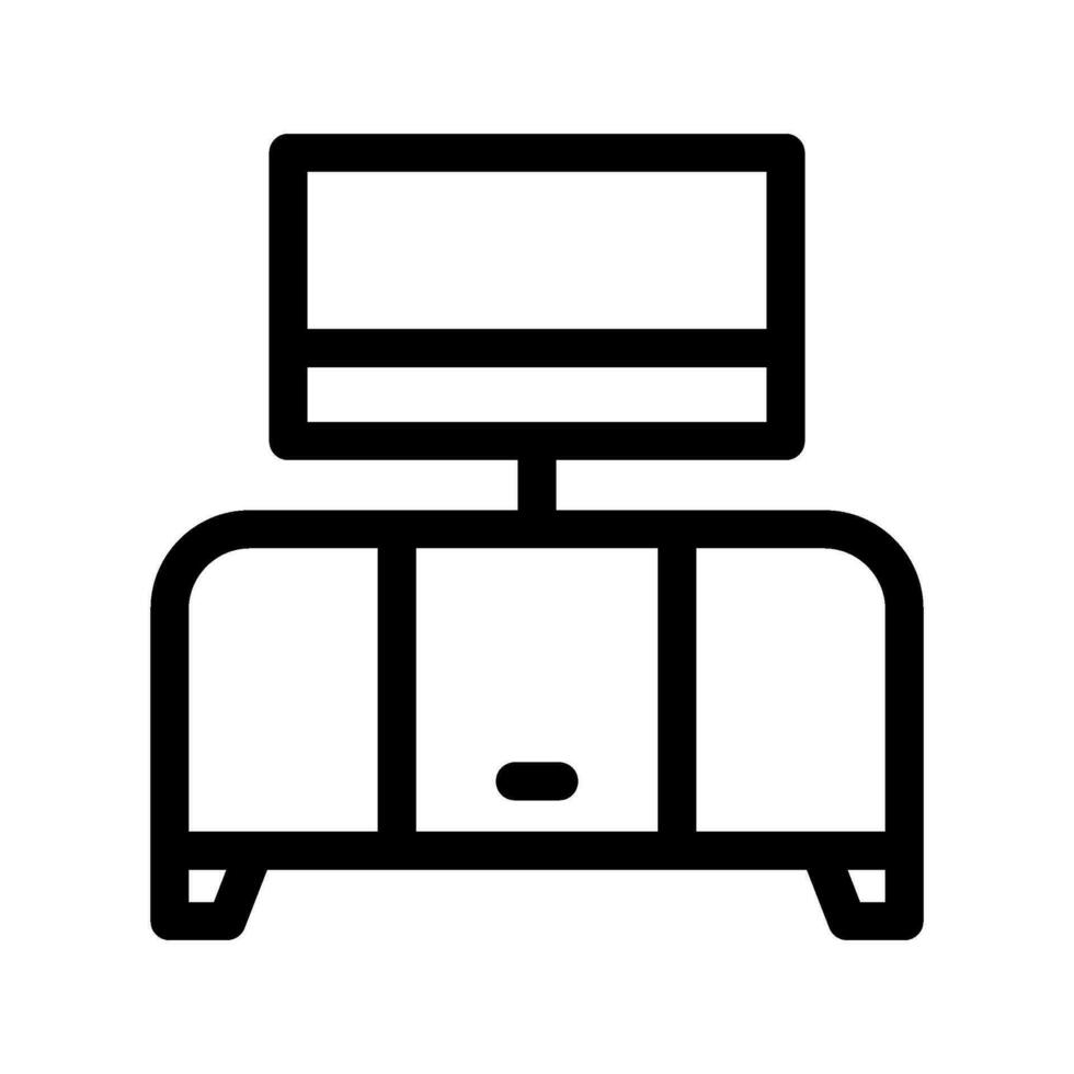 televisión estante icono vector símbolo diseño ilustración