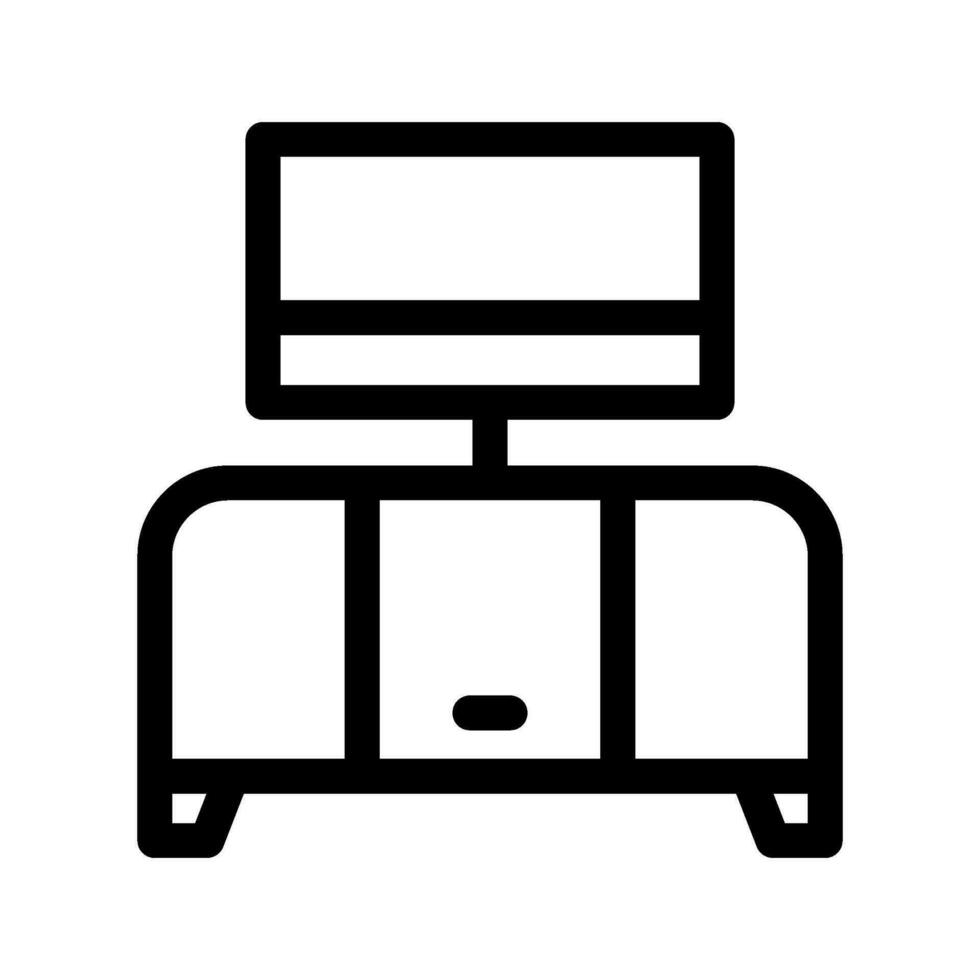 Tv Shelf Icon Vector Symbol Design Illustration