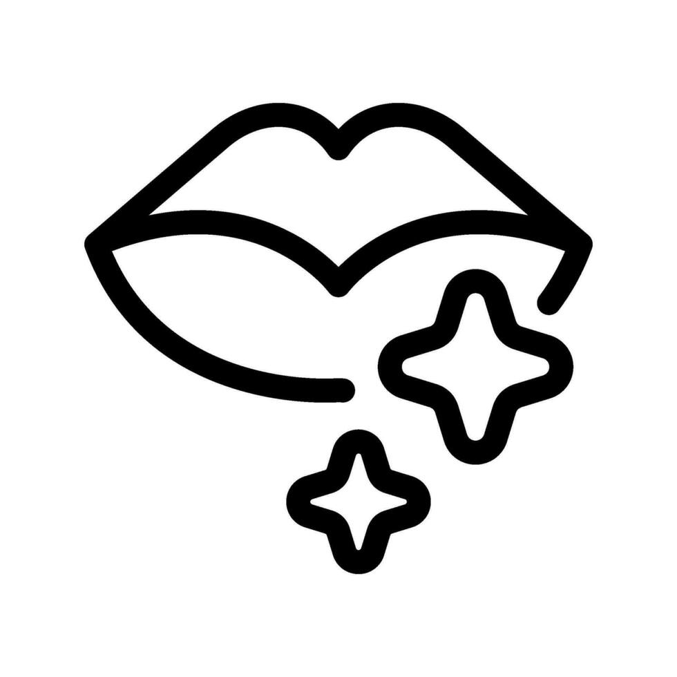 Lips Shine Icon Vector Symbol Design Illustration