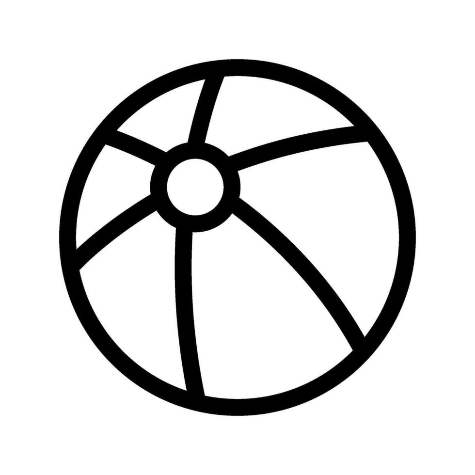 Beach Ball Icon Vector Symbol Design Illustration