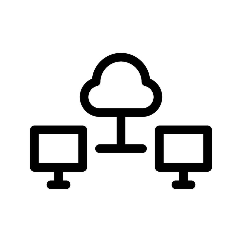 Cloud Shared Icon Vector Symbol Design Illustration