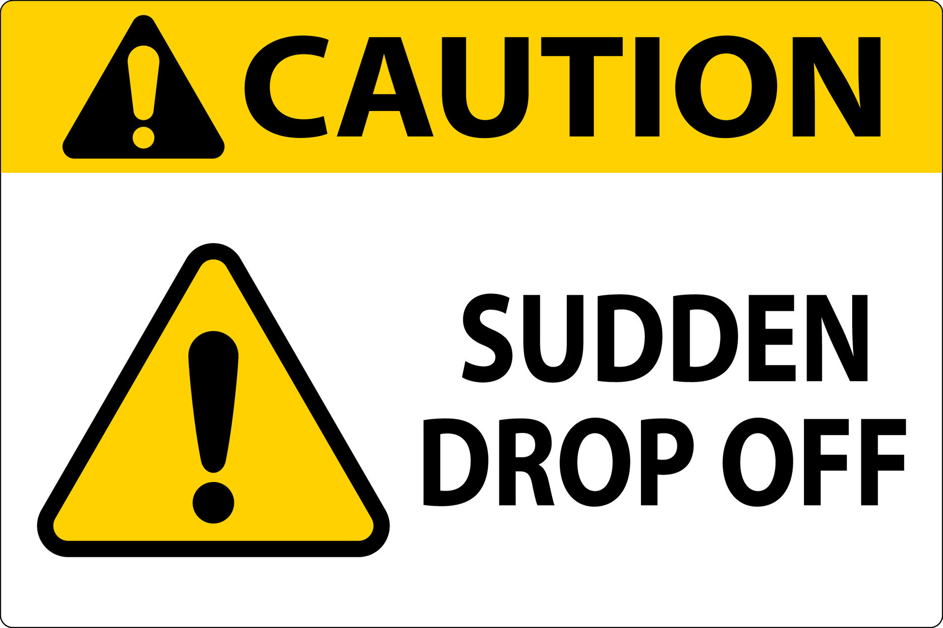 Caution Sign Sudden Drop Off 34478790 Vector Art At Vecteezy caution-sign-sudden-drop-off-34478790-vector-art-at-vecteezy