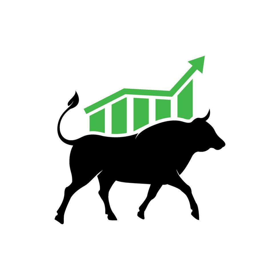 bull trading vector logo template