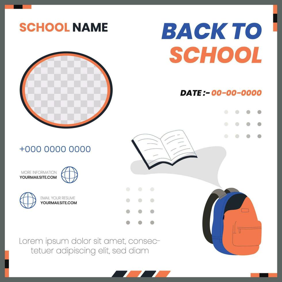 Back to school vector design. Back to school text in chalkboard element with light bulb and pen educational elements. Vector illustration back to school concept.