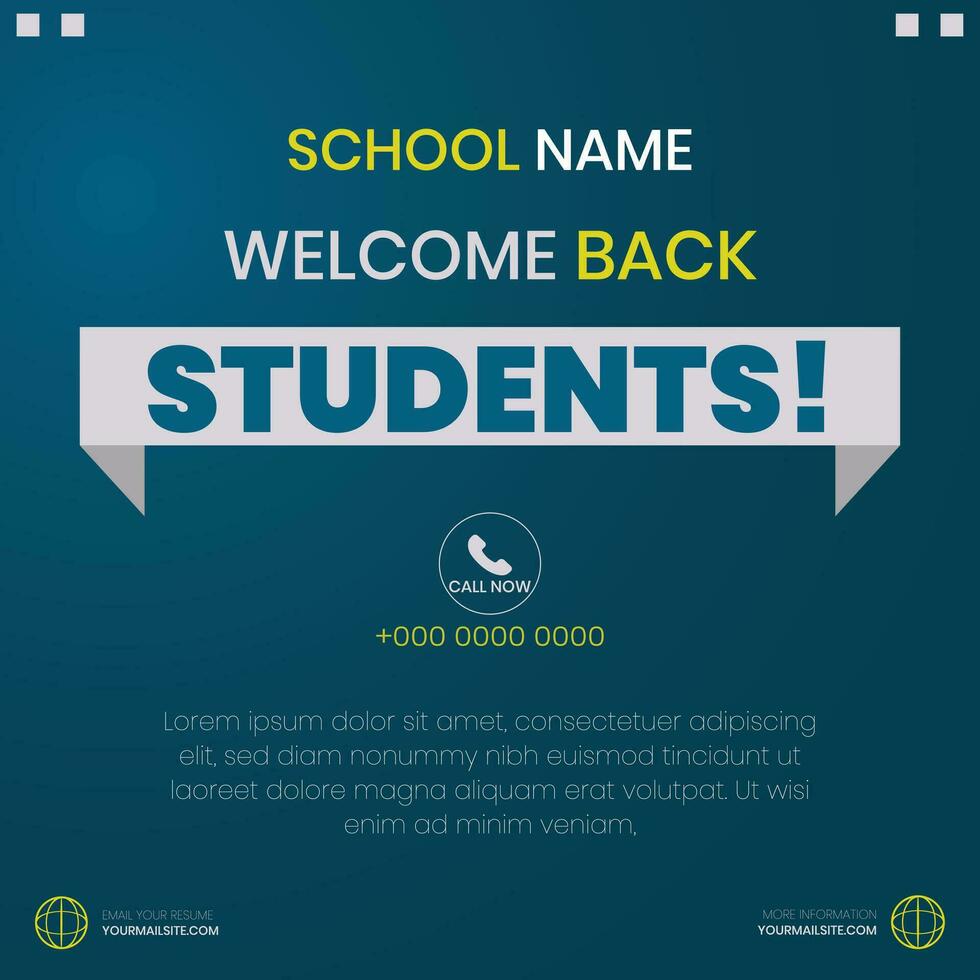 Back to school vector design. Back to school text in chalkboard element with light bulb and pen educational elements. Vector illustration back to school concept.