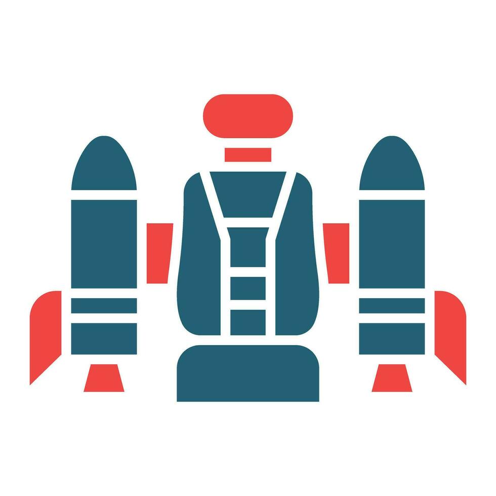 Jetpack Vector Glyph Two Color Icon For Personal And Commercial Use.